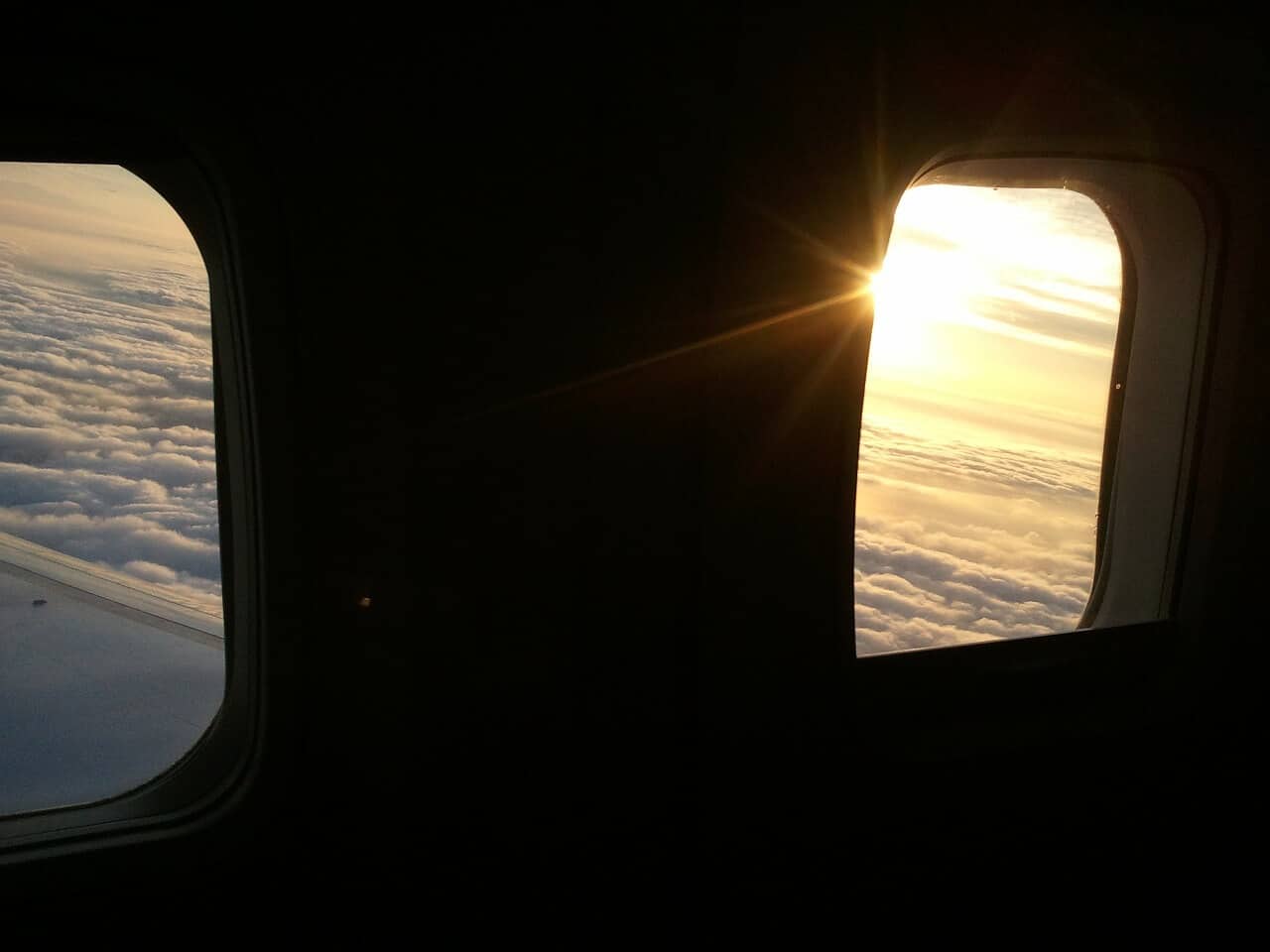 air travel at the window seat