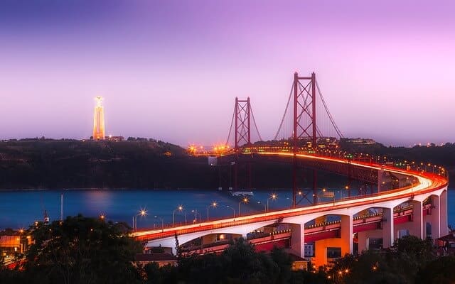 Lisbon Portugal with monuments and cultural places to visit