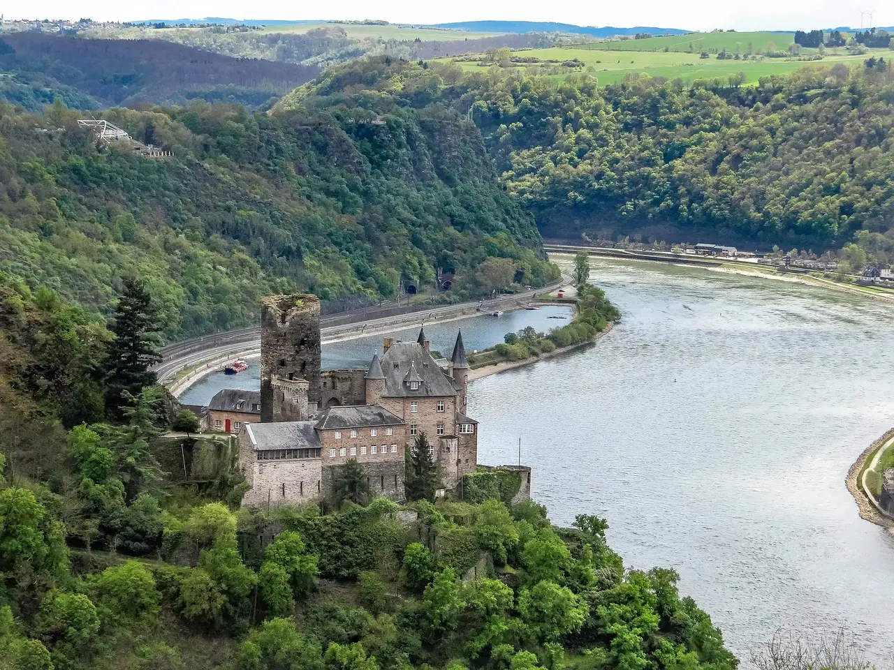 Katz Castle above the Middle Rhine near St Goarshausen