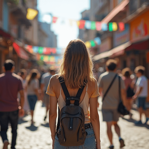 Girl traveling solo
