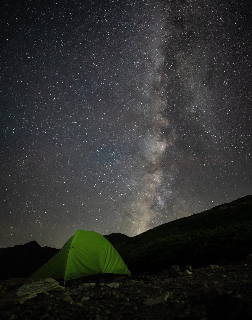 Camping as an alternative to hotel accommodation