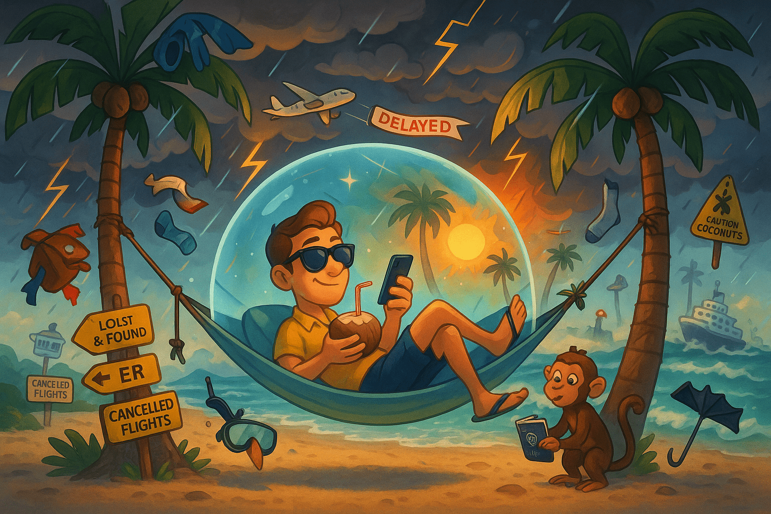 Relax - even when the world is in a melt- down. Travel Insurance can do that.