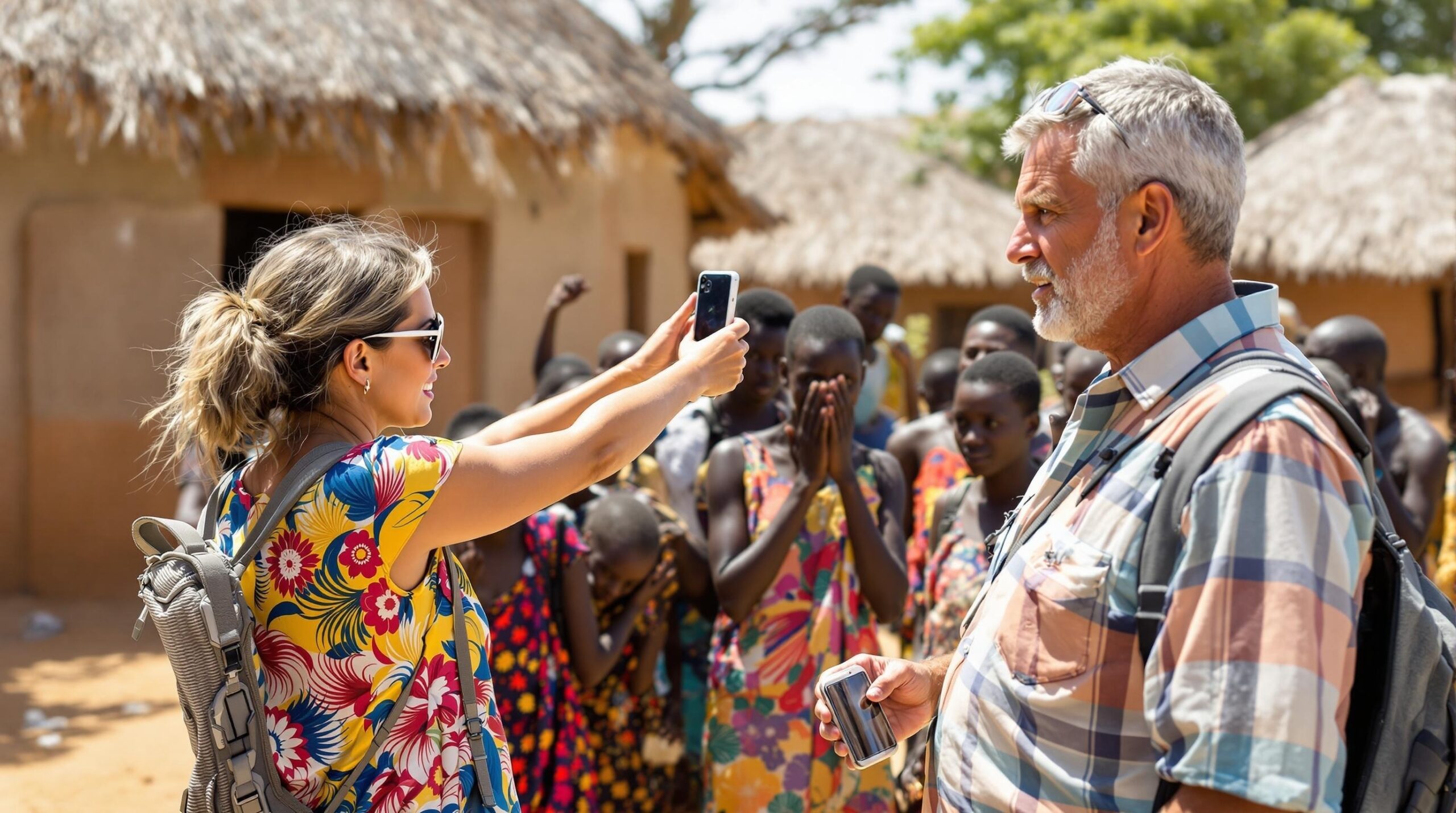 Woman taking a photograph without permission