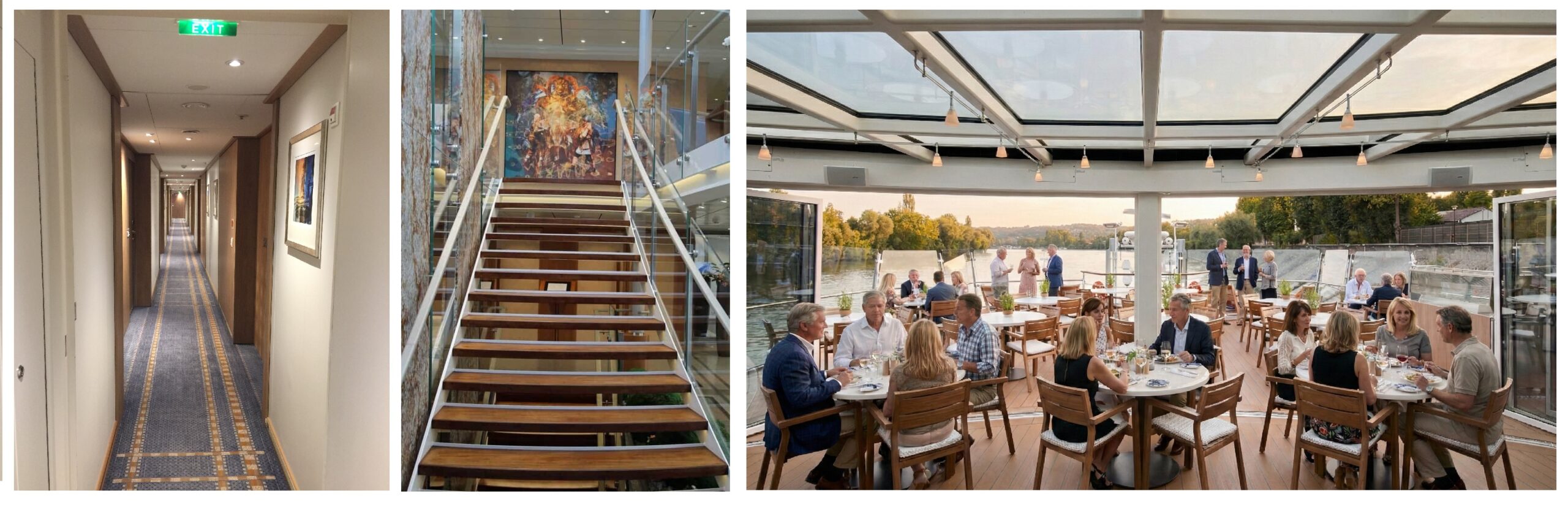 Viking River Cruises Longship public spaces and river cruise atmosphere