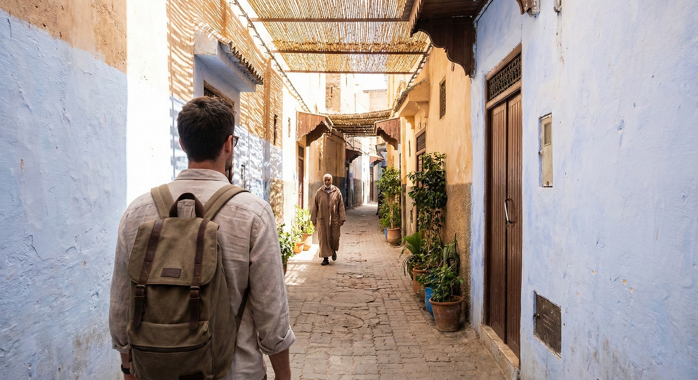 A first-time traveler arriving in the Middle East