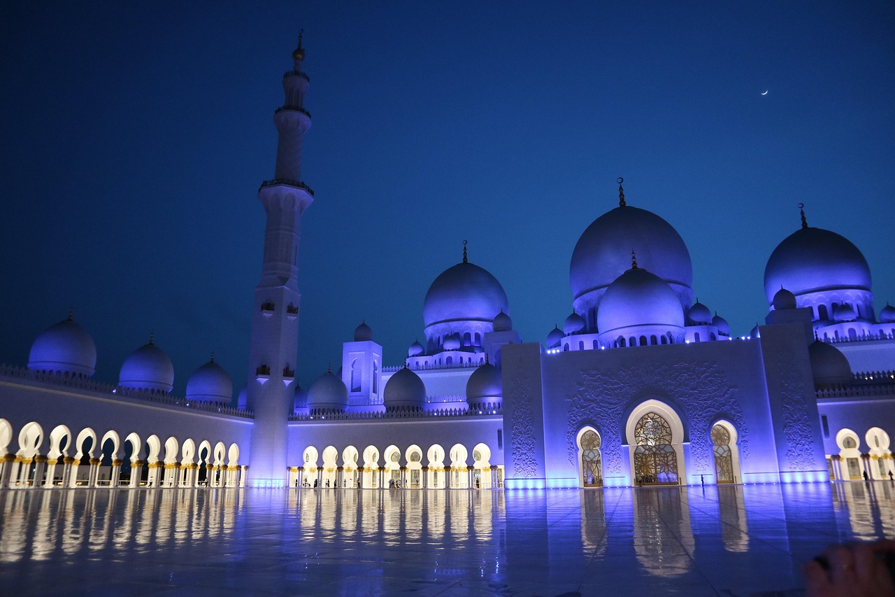 Traditional creek-side architecture and boats in UAE