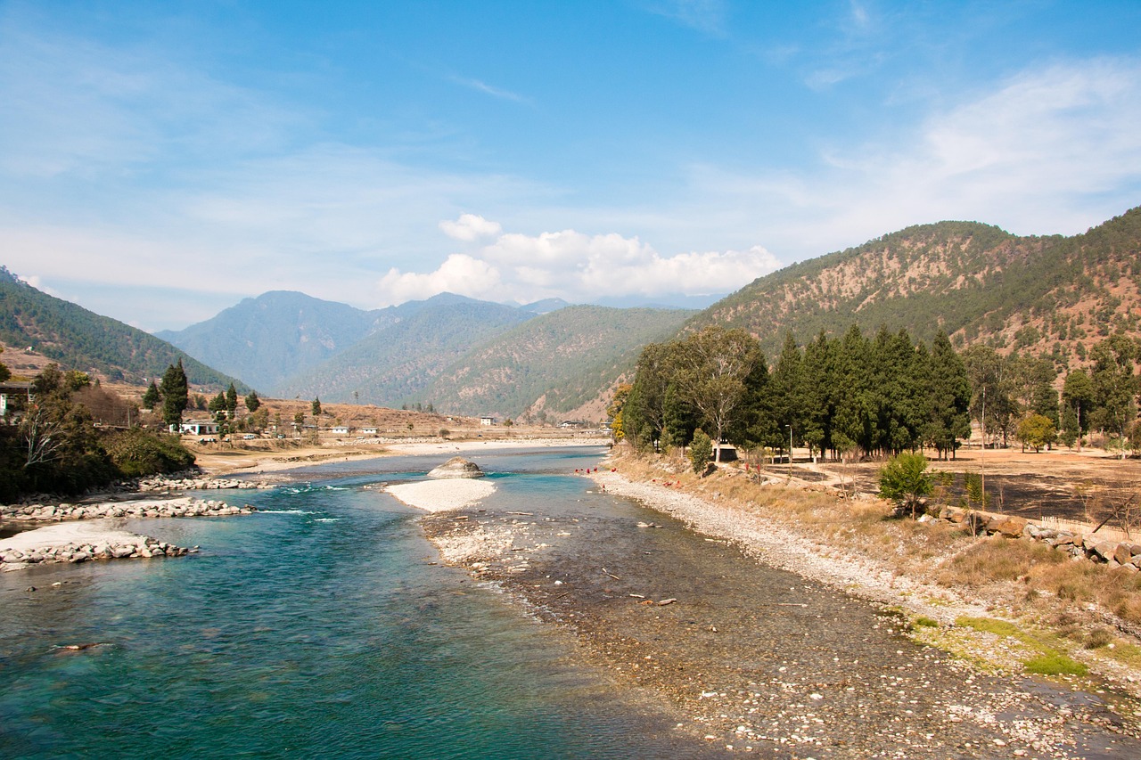 Bhutan valley landscape
