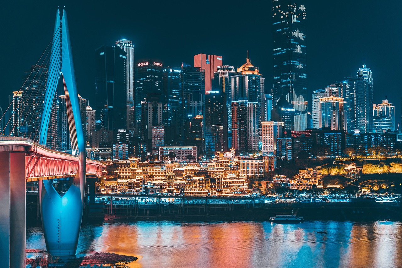 Chongqing skyline at dusk
