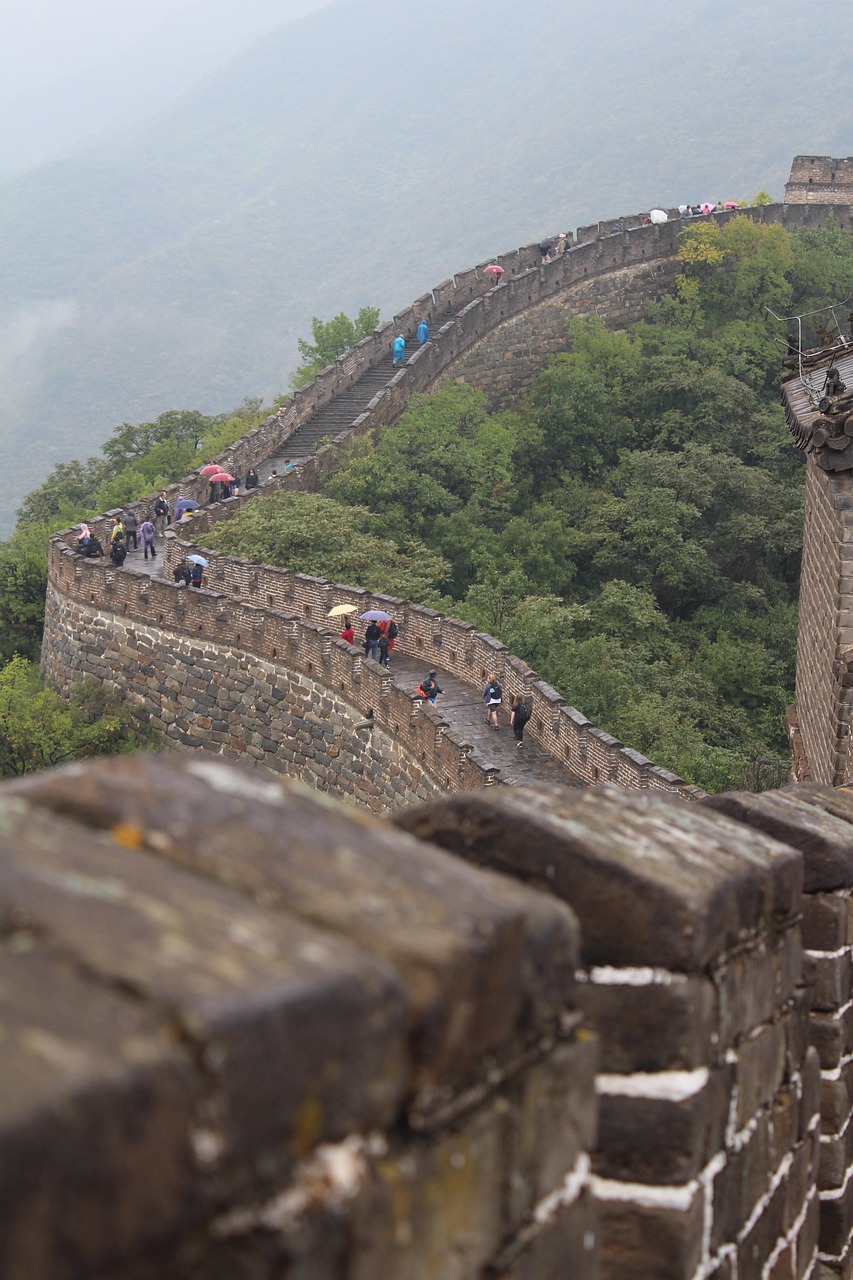 The Great Wall of China at sunrise