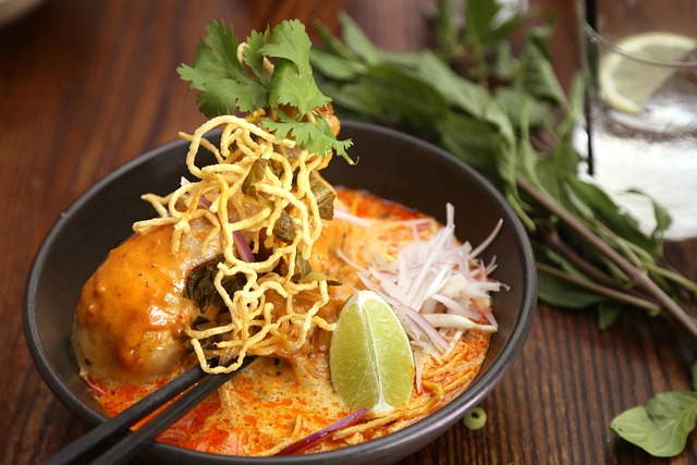 Traditional Lao meal served family style