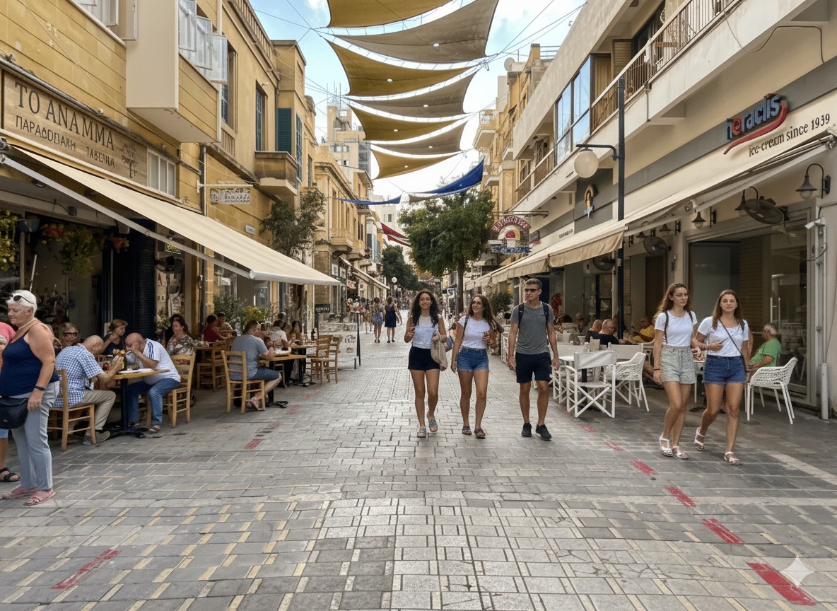 Ledra Street in Nicosia old town