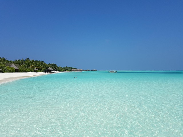 Baa Atoll turquoise water in Maldives
