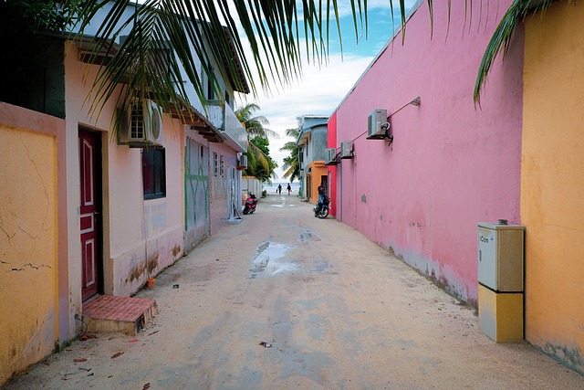 Architecture on Maafushi island Maldives