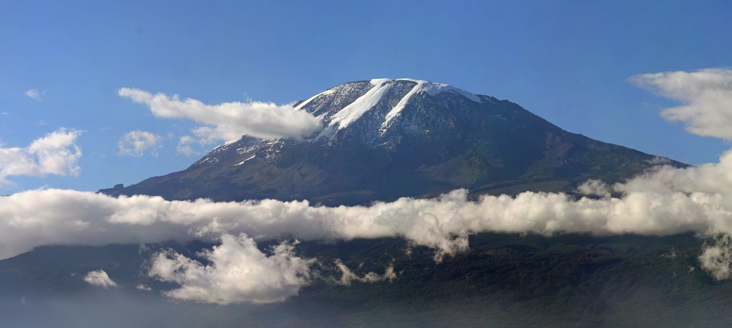Mount Kilimanjaro rising above the plains in Tanzania