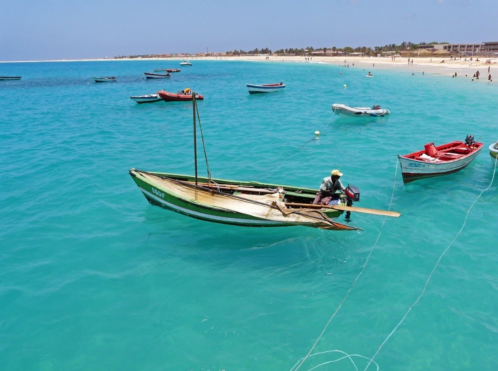Pristine beach on Sal island in Cabo Verde