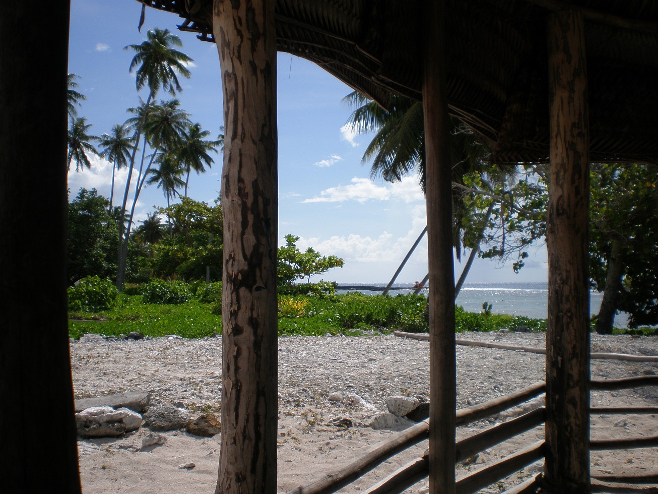 Beach fale on Savai'i Samoa