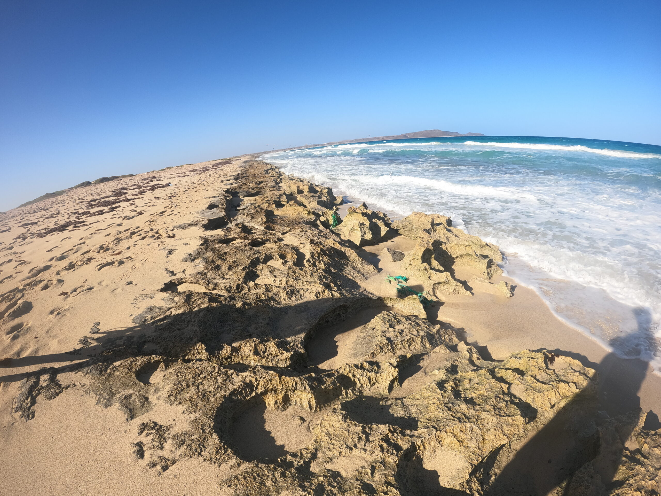 Beach scene near Santa Maria on Sal island, Cabo Verde