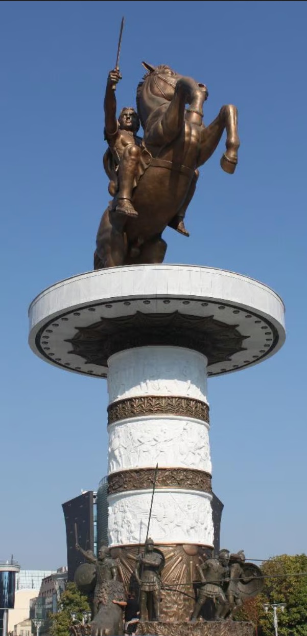 Alexander the Great statue in Skopje's Macedonia Square