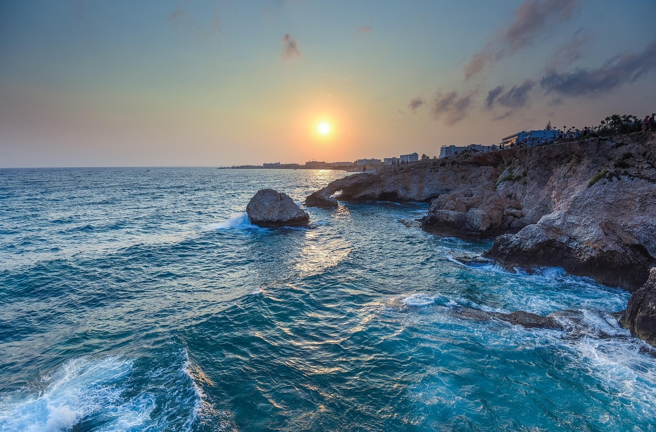Southern European coastline with cliffs and clear water