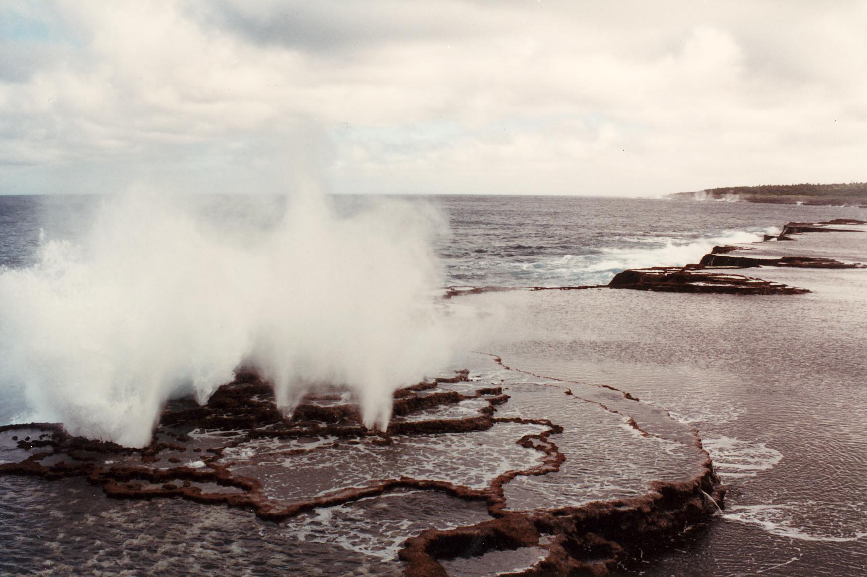 Mapu'a 'a Vaea blowholes in Tonga
