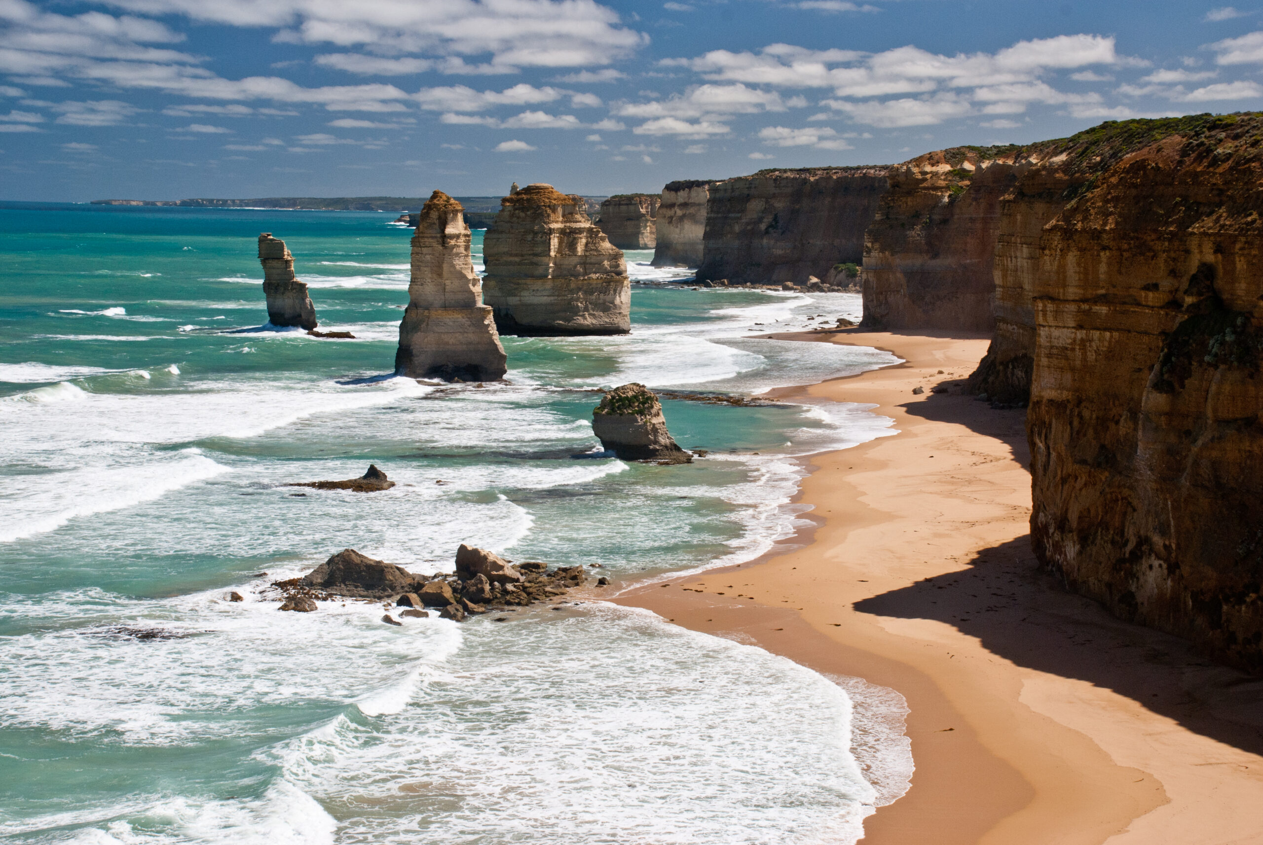 Twelve Apostles coastline on the Great Ocean Road in Victoria Australia