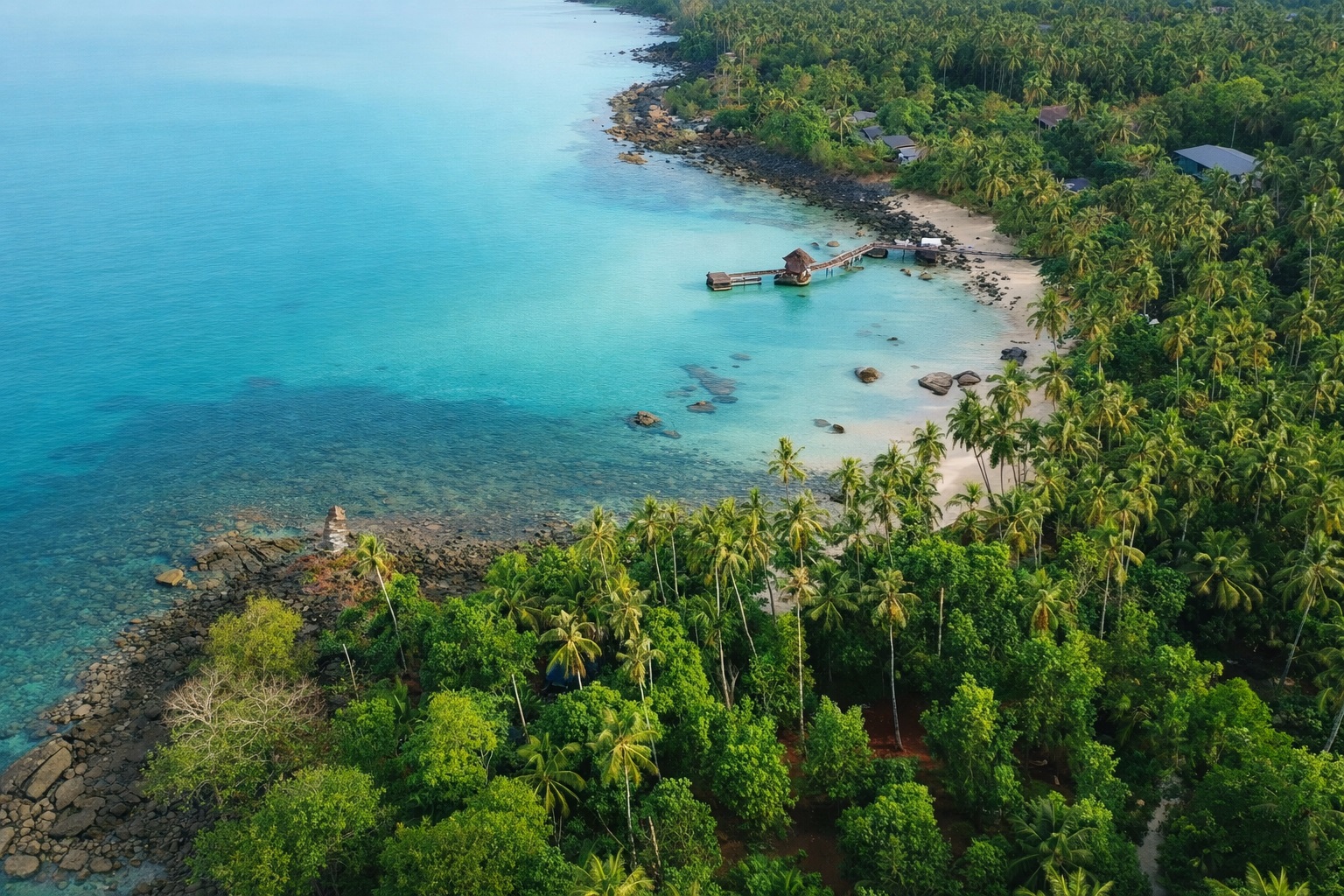 Coastline and clear sea in Timor-Leste