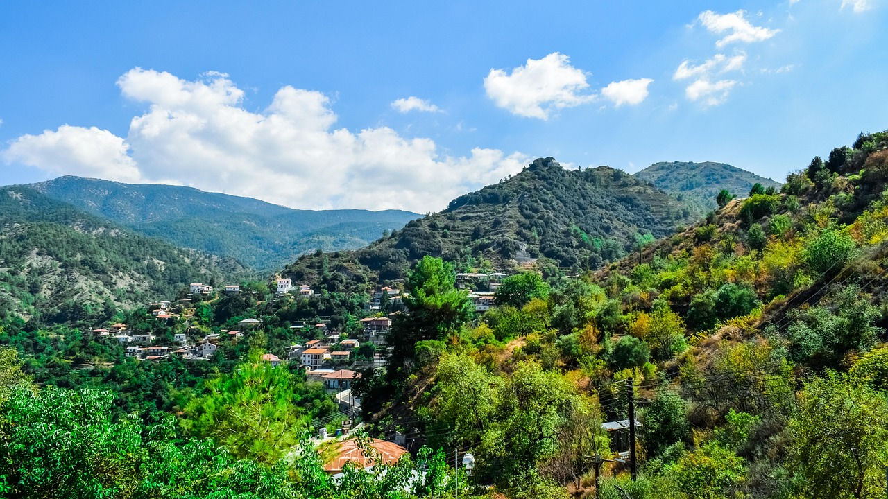 Troodos Mountains landscape in Cyprus