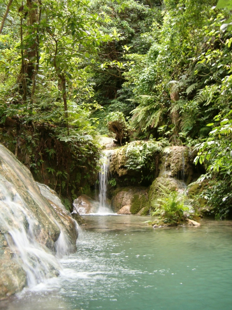 Tropical waterfall in Vanuatu near Mele