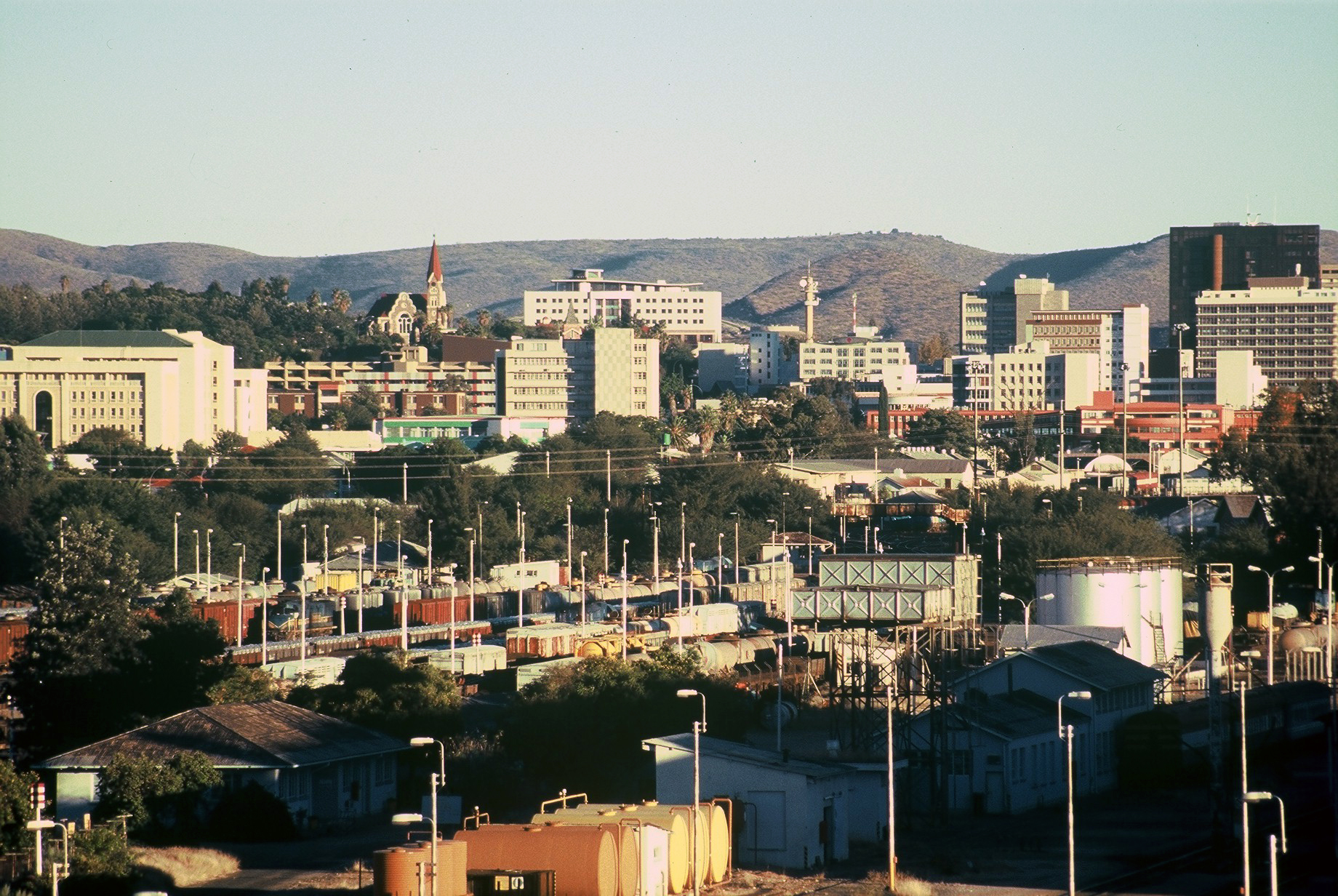 Windhoek skyline in Namibia