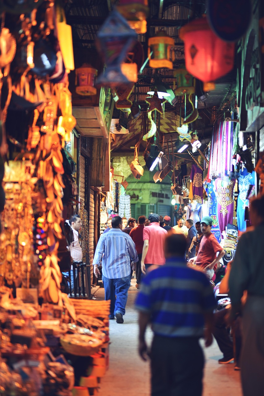 Egypt. A bazaar in Cairo