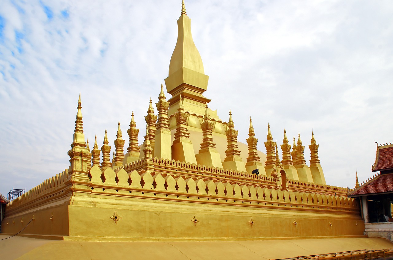 Pha That Luang stupa in Vientiane Laos