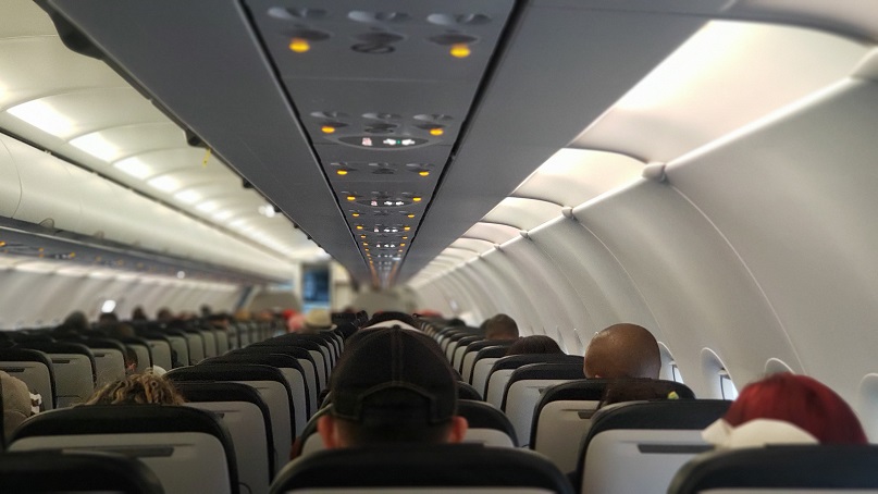 On the aircraft during air travel with practical flight disruption advice