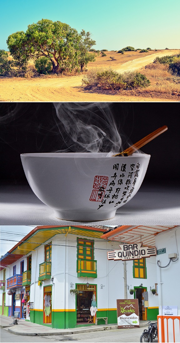 Regional travel collage showing Africa Asia and Latin America as affordable travel options