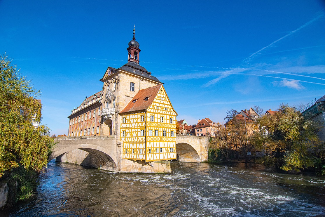 Bamberg Germany historic Old Town and riverside architecture
