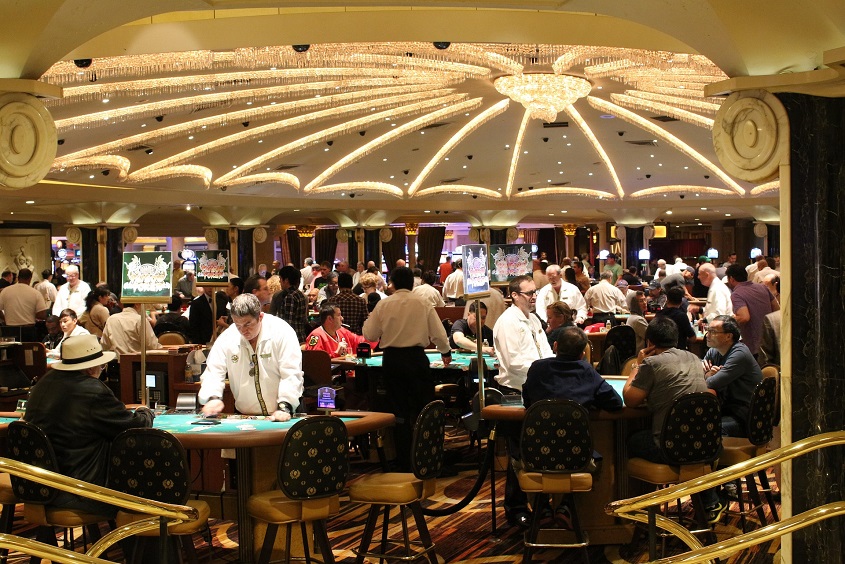 Casino gambling scene in Las Vegas