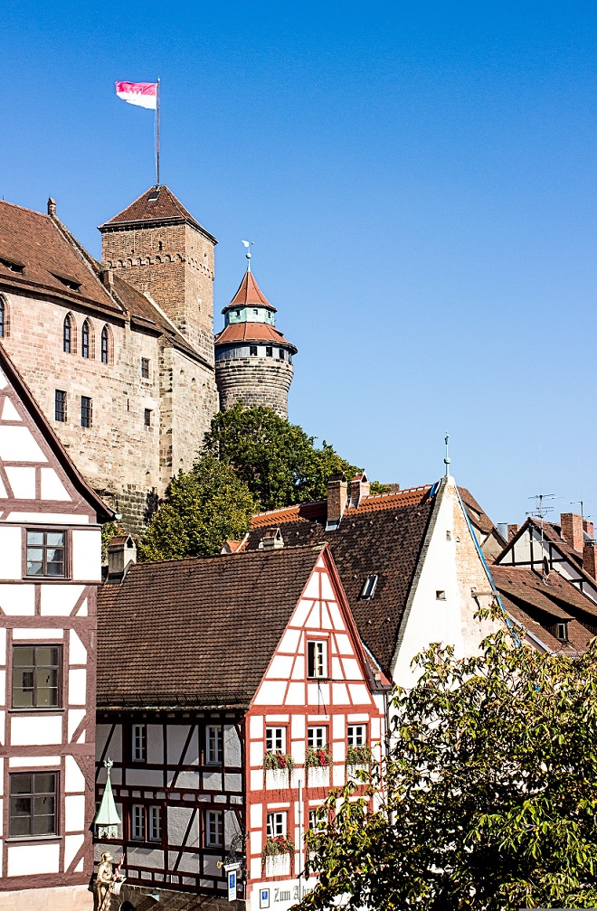 Nuremberg Castle overlooking the historic city