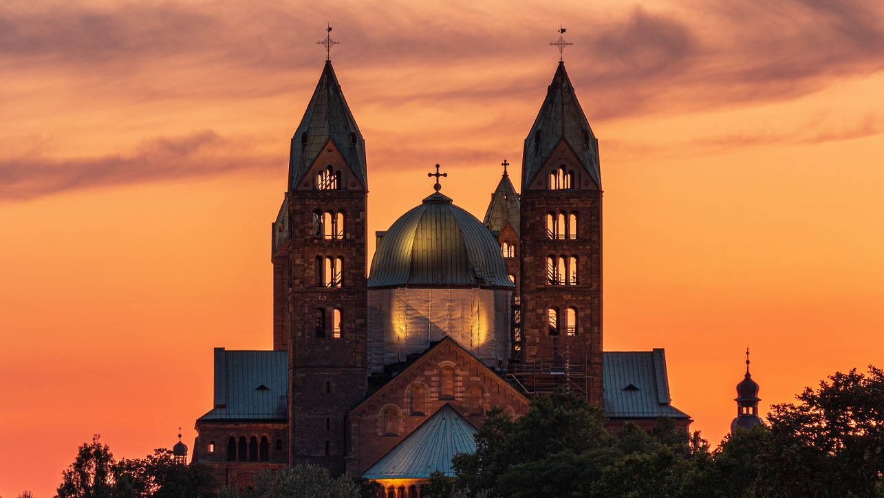 Speyer Cathedral in Germany, monumental Romanesque imperial cathedral